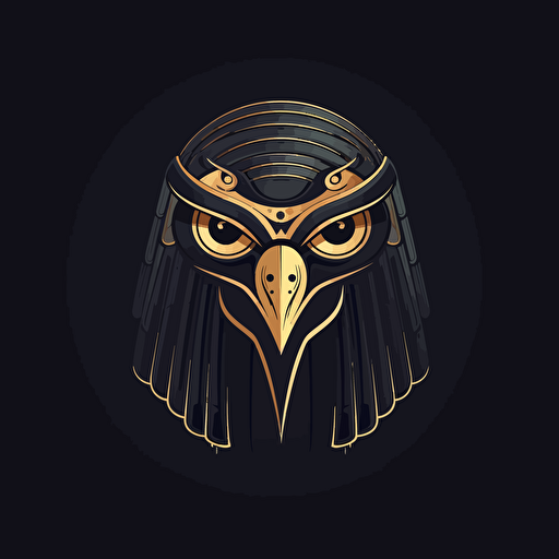 logo vector design, horus head, minimalist and black vector