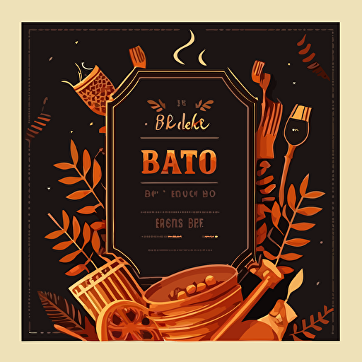 bbq party invitation card without text, vector