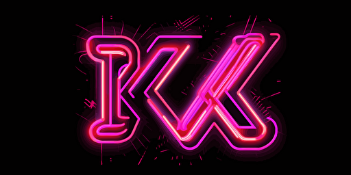 y2k kpop futuristic modern style lettering, flat color vector clean, pink on black