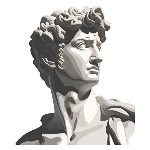 a vector image of a the statue of david