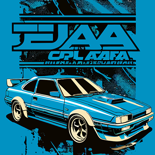 car appeal related advertisement, highlight color blue, vector, jdm, good quality