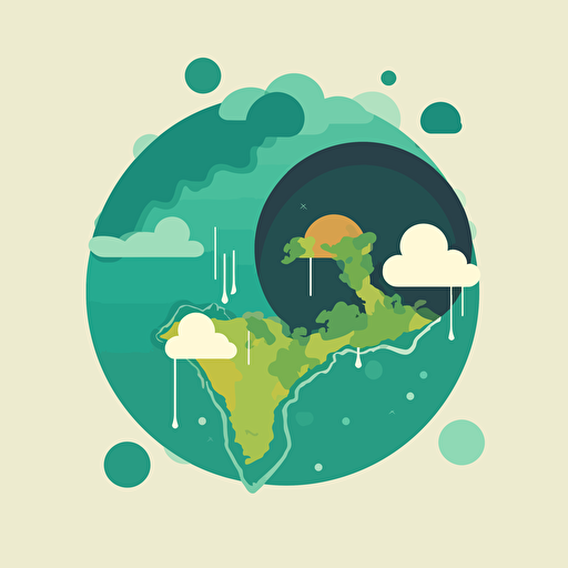 earth vector logo with chat bubble coming off of florida