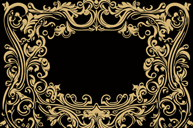 Huge filigree gold picture frame, high quality, detailed, vector,