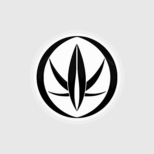 circle insignia, minimalist logo, vector, abstract seed, futuristic, sci-fi sleek design, Star Trek style insignia, star,