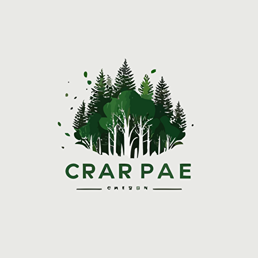 Logo, simple, flat desgin, single forest green color, white background, vector logo, symbolic logo, modern, corperate