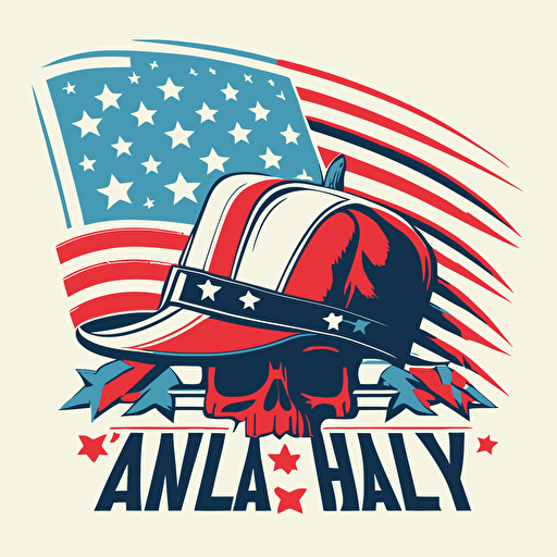 simple vector art of Patriotic Theme for Memorial Day and 4th of July