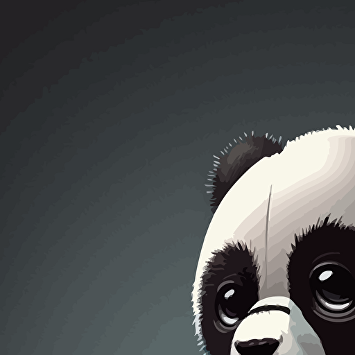 panda::1 vector cartoon style::1