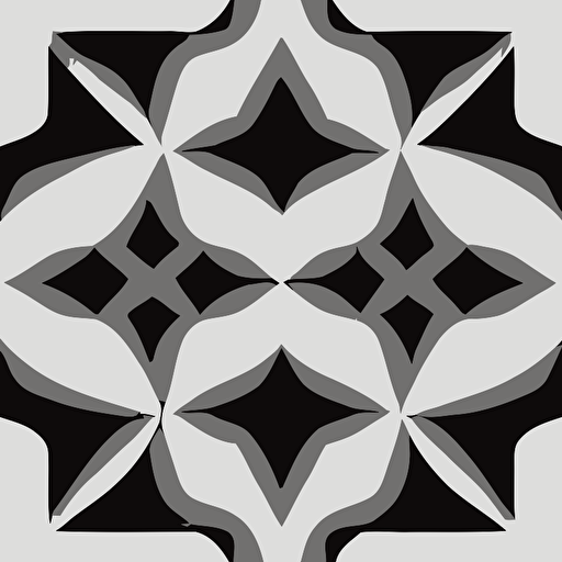 a modern geometric Islamic pattern, vector, monotone