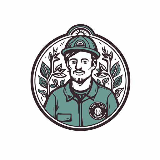 a emblem design for a trades business, tradie, clean, mindful mental health, vector