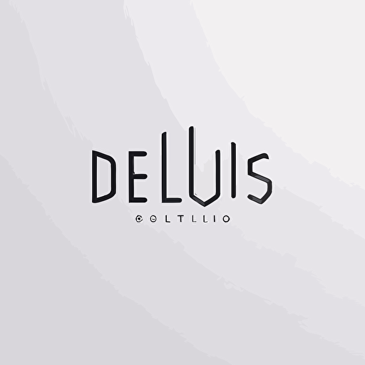 "D e l i c i o u s" logo wordmark, logo style, white background, simple vector logo, minimal