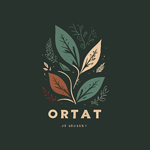 Logo for a herbal tea compagny, minimalist flat style, vector –q 2