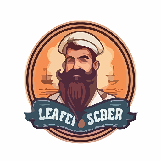 coffee vector logo , sailor owned