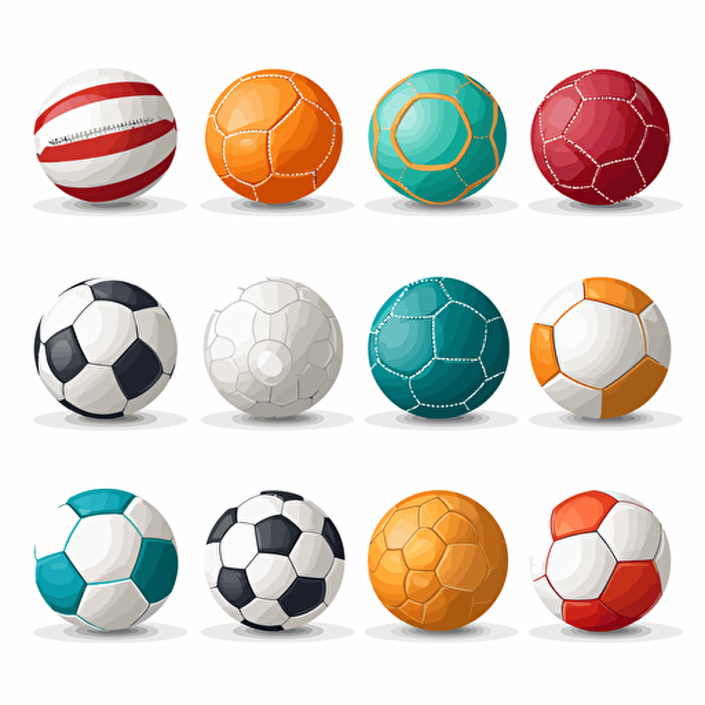 generic ball sports vector, white background