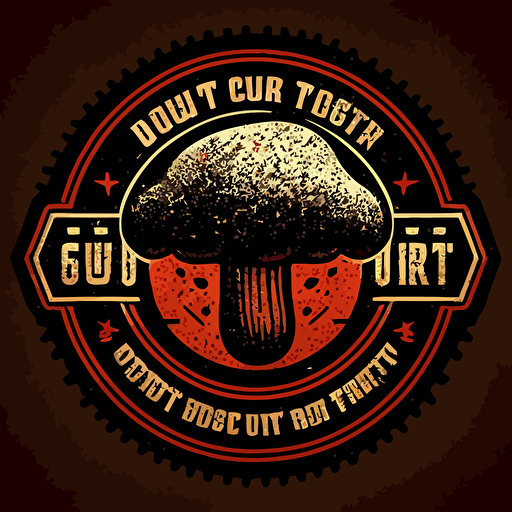 vector logo mushroom with true grit texture supply brushes