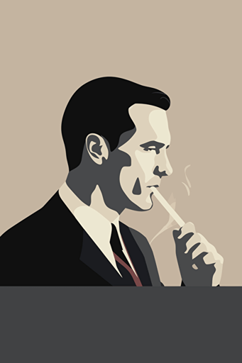 don draper mad men, poster, vector, minimalist