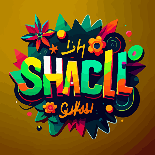 name, logo, colorful, friendly, childish, vector