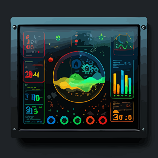 vector illustration of an IoT dashboard