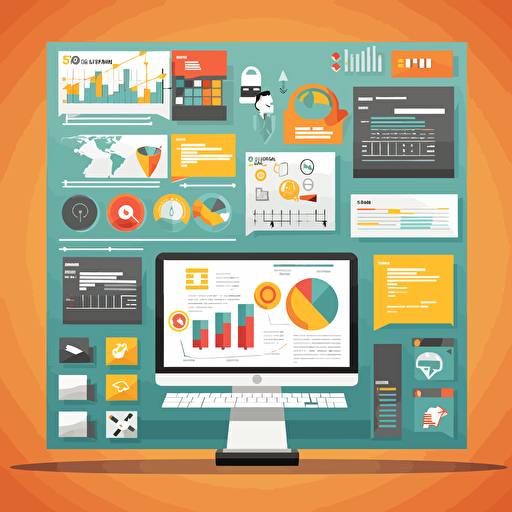 webpage presentation, vector