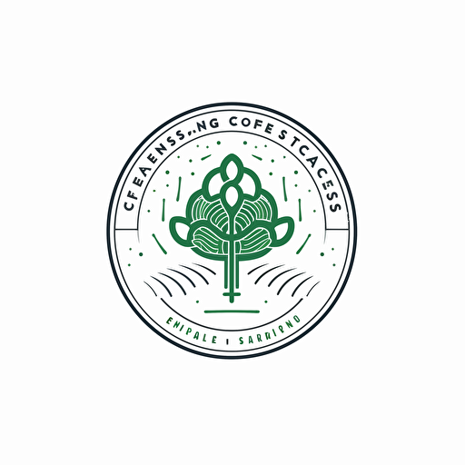 logo for a crop science organization focused on data science, simple, white background, green, vector