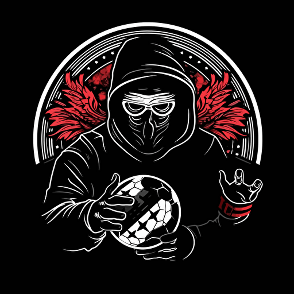 football ultras logo design vector art