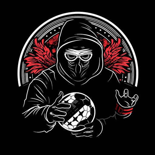 football ultras logo design vector art