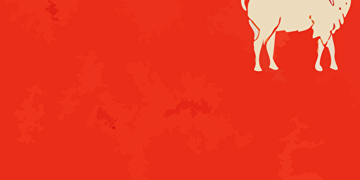 vector illustration of the aries ram, red and orange, grainy texture