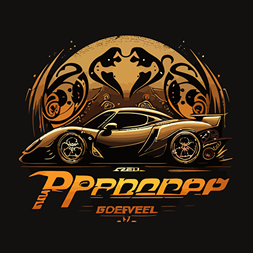 logo, vector, text PD EVOLUTION, supercar, 2d