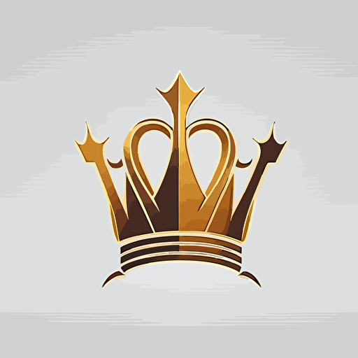 king shape crown simple vector logo unique