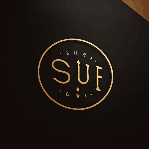 a vector minimalist logo for coffee shop, named "Su"