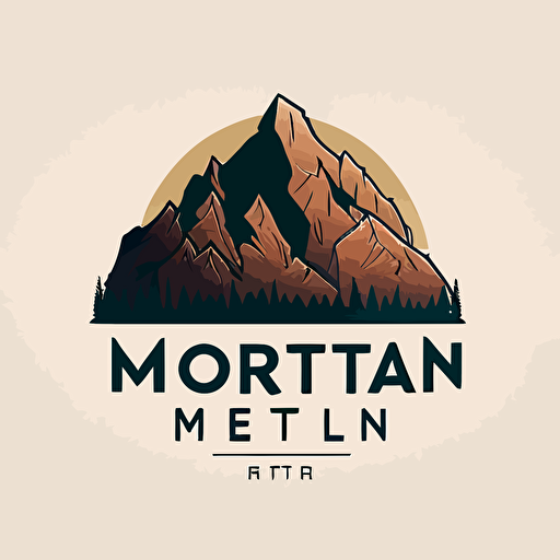 logo for nothern peak media. Vector minimal color