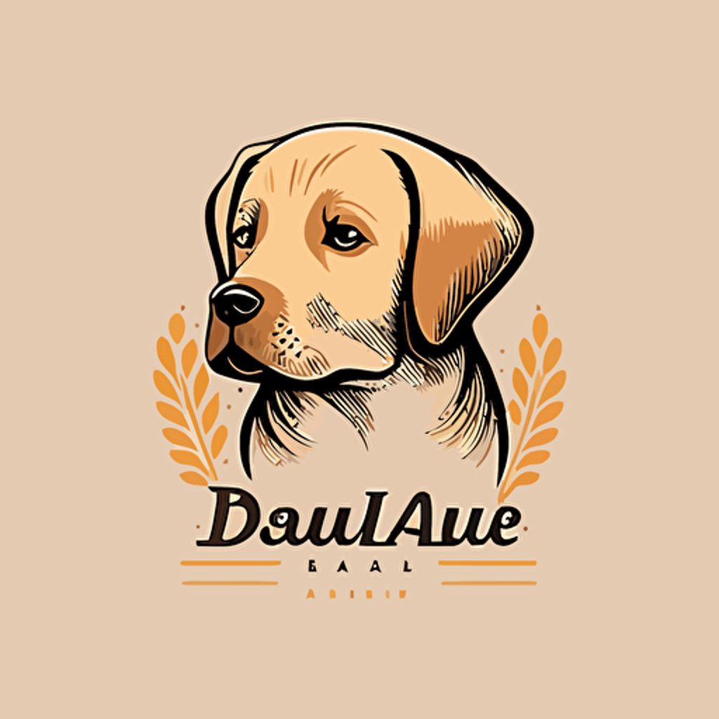 logo for a labrador puppy family simple vector style