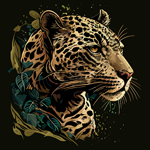vector illustration of a jaguar