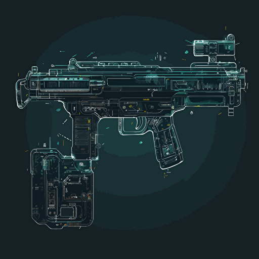 cyberpunk vector-4 sub machinegun