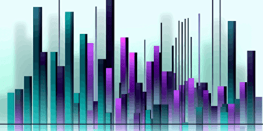 vector illustrations of metrics purple with little blue and little green.