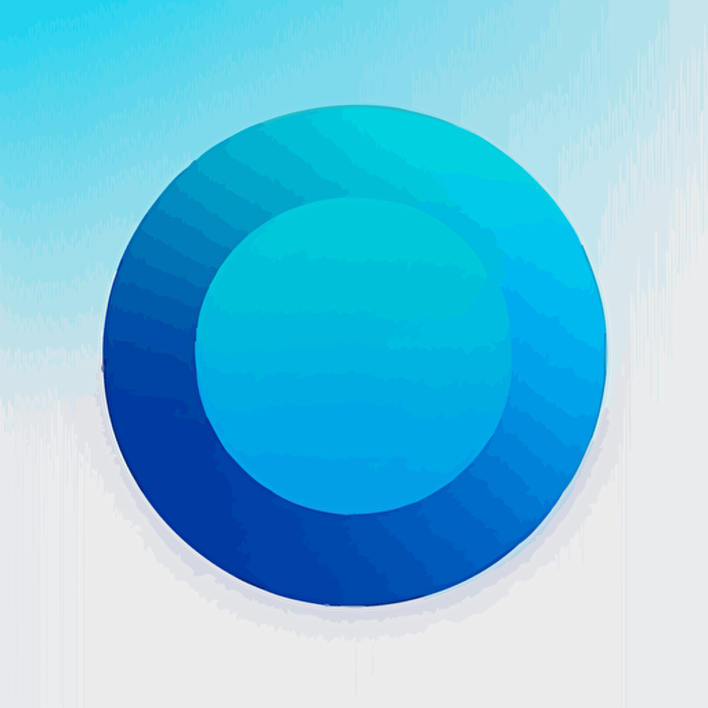 flat vector logo of circle, Dodger Blue gradient, simple minimal, by Ivan Chermayeff