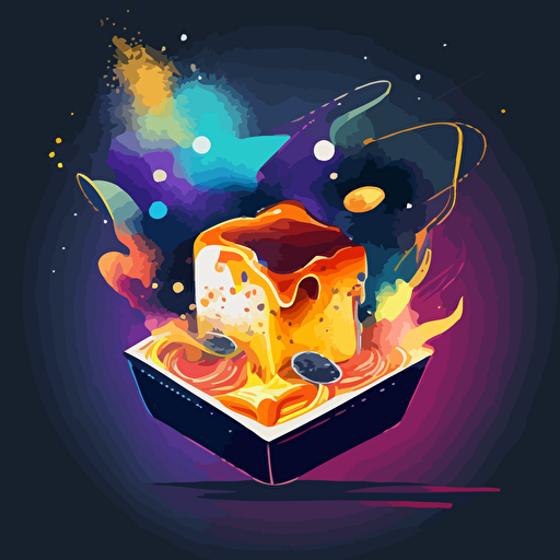 colorful vector art, galaxy, stinky tofu