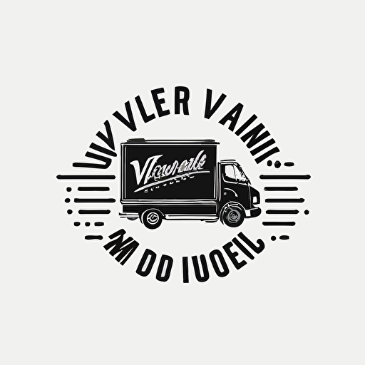 a black and white minimalist vectorised logo for an alcohol delivery business on a white background
