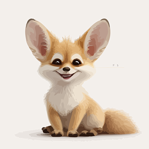 A baby fur Belgian Melinoise, smiling, white background, vector art , pixar style