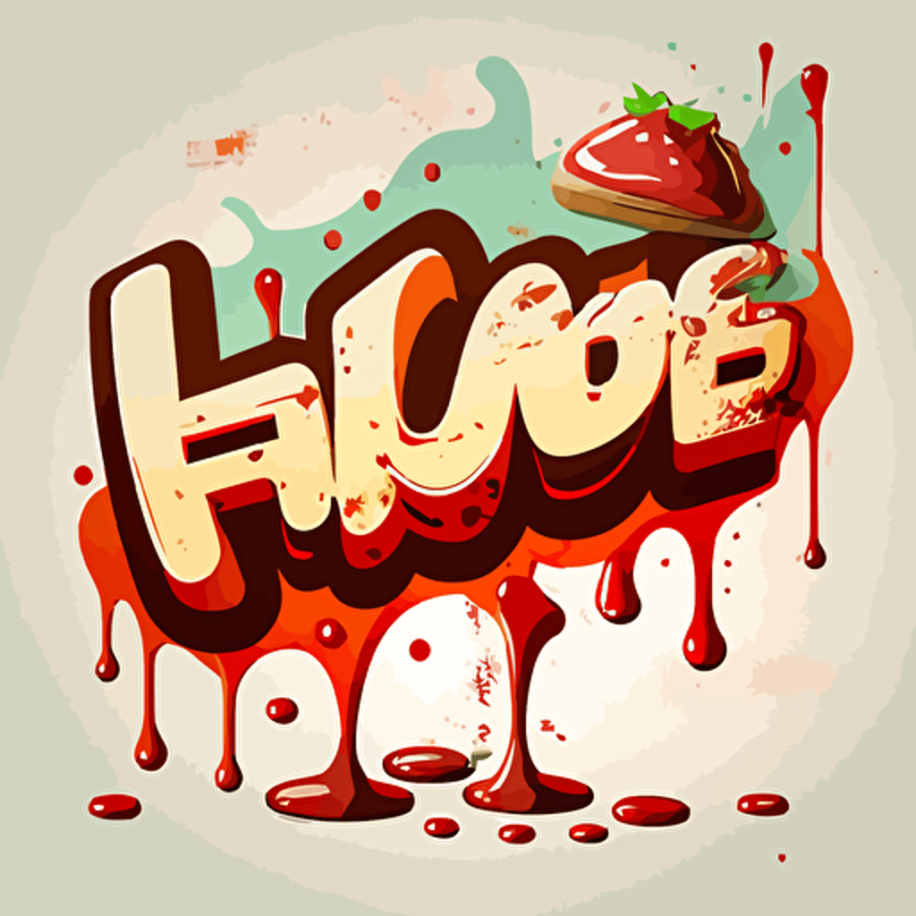 vector food graffiti style icon.