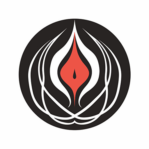 a simple vector logo of a human womb