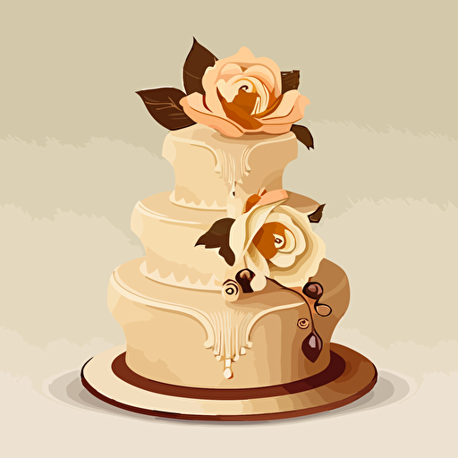 vector wedding cake