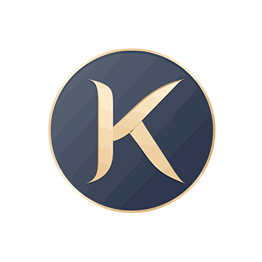 award winning simple k logo, vector, blank background