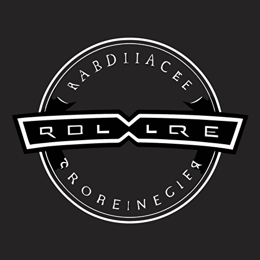 a lettermark for a drone video company named ridge aerial, vector, simple, black and white