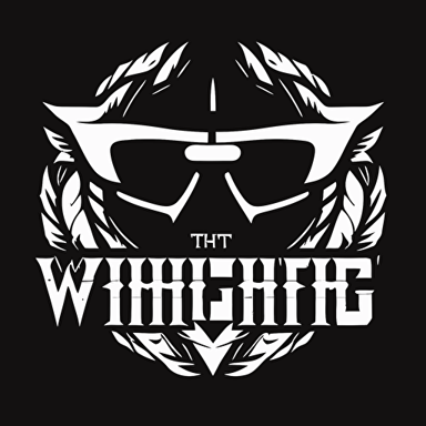 in white only. The logo style looks like holding a pair of sunglasses killer pistols to suit only the white and black background. The appearance of holding a pair of pistols Matched with a black background Matching the style of the game Witcher style 3 logo style Without letters Witcher protagonist sunglasses Simple Casino Eat and play Twin pistols are cool and as simple as possible White vector logo style