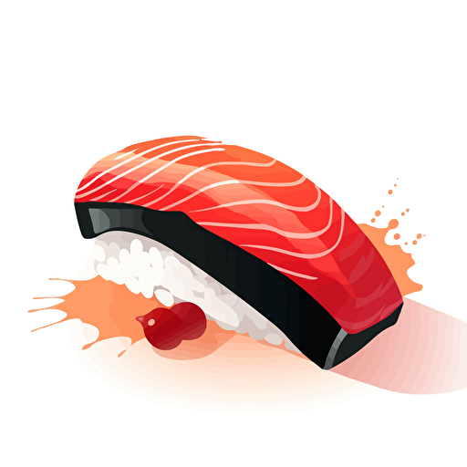 nigiri, vector art, white background