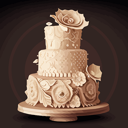 vector wedding cake