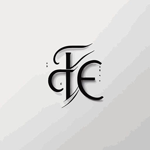 F G Lettermark logo, digital art, clean, minimalist, vector, white background