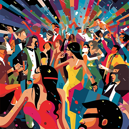 chaotic party studio 54, vector