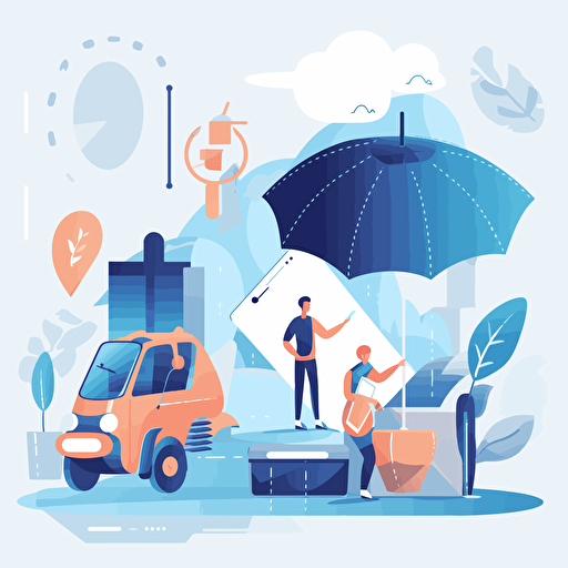 vector art for showing insurance being paid by insurance companies