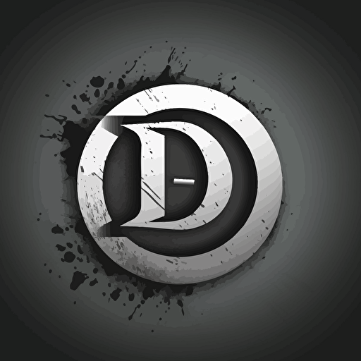 make a Textmark Logo with "DL", vector clean design, grey, black